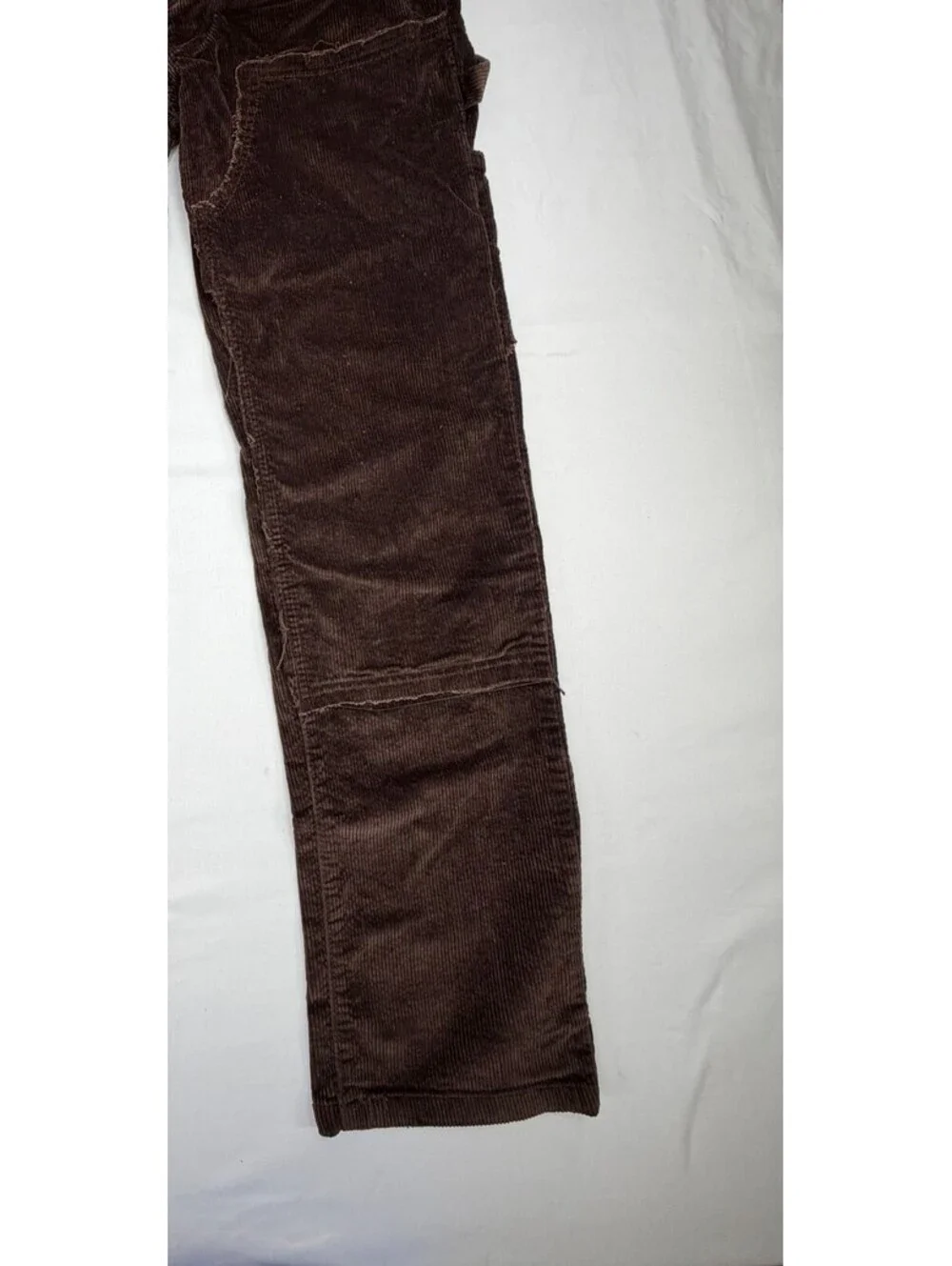 Reason Men's Pants Straight Leg Corduroy Mid Rise Solid Flat Front Size 32 Brown
